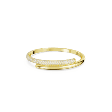 Dextera White Gold Tone Plated Magnetic Closure Bangle