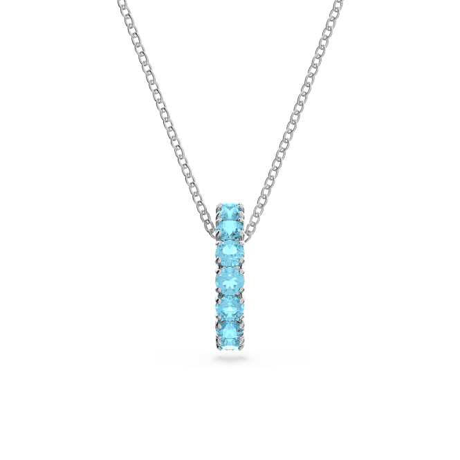 SWAROVSKI Exalta pendant, Blue, Rhodium plated