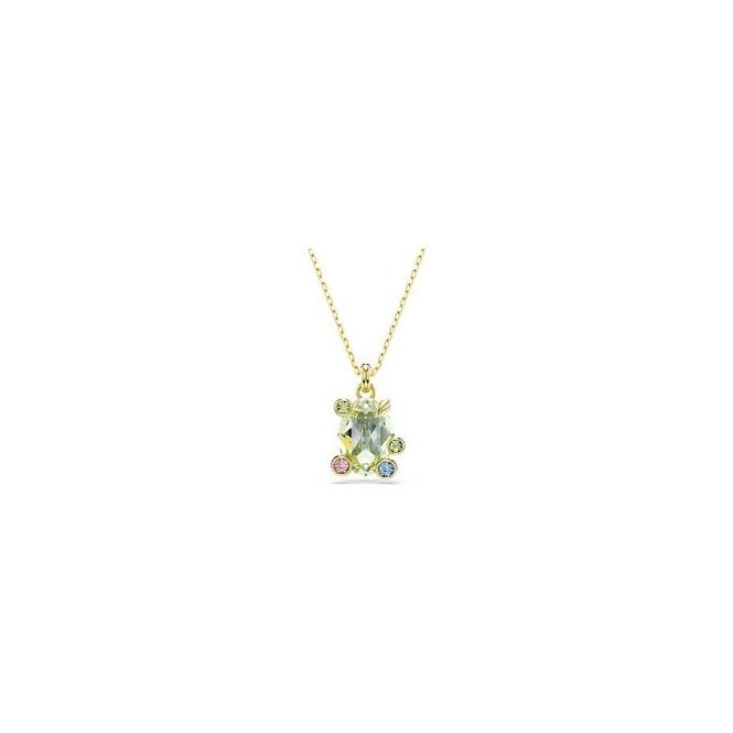 SWAROVSKI Gema Gold Multicoloured Mixed Cut Pendant