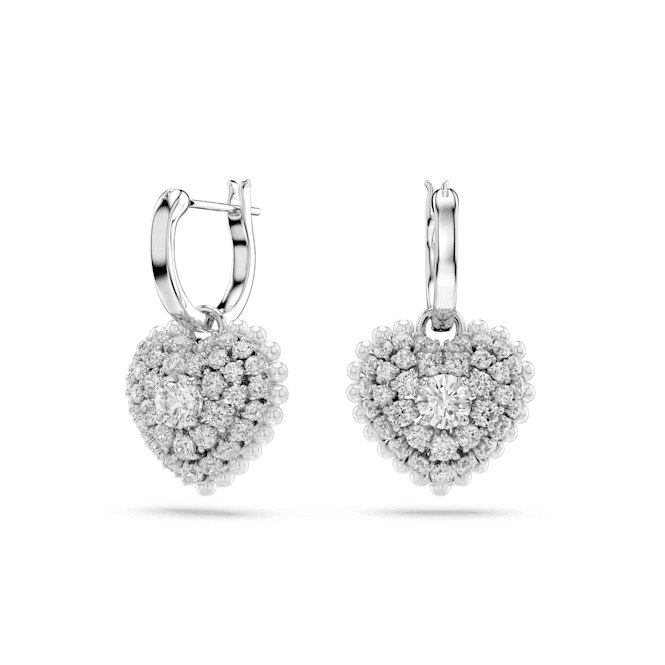 SWAROVSKI Hyperbola White Heart Drop Earrings