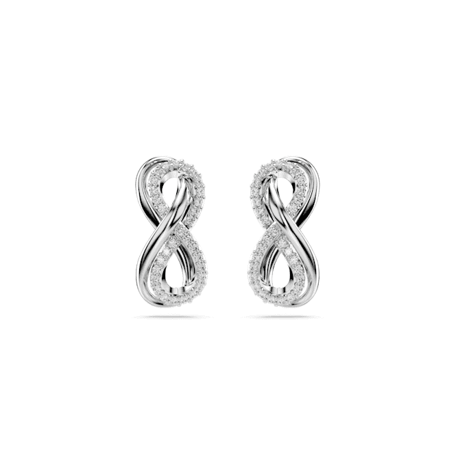 SWAROVSKI Hyperbola White Stud Infinity Earrings