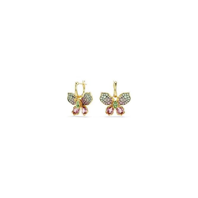 SWAROVSKI Idyllia Gold Multicoloured Butterfly Drop Earrings