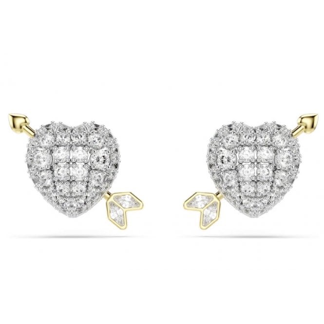 SWAROVSKI Idyllia Heart with Arrow Stud Earrings