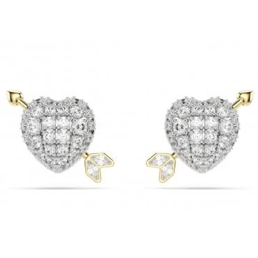 Idyllia Heart with Arrow Stud Earrings