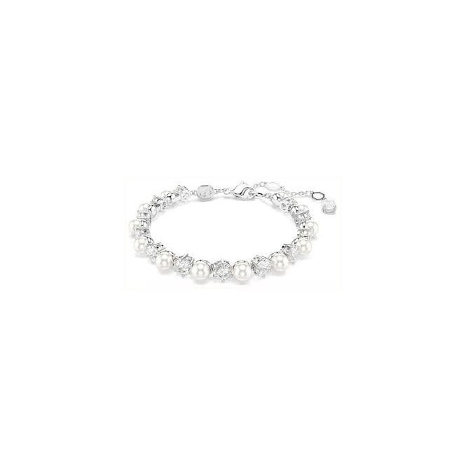 SWAROVSKI Matrix Crystal Pearl Tennis Bracelet