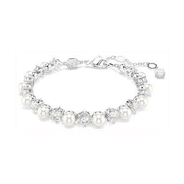 Matrix Crystal Pearl Tennis Bracelet