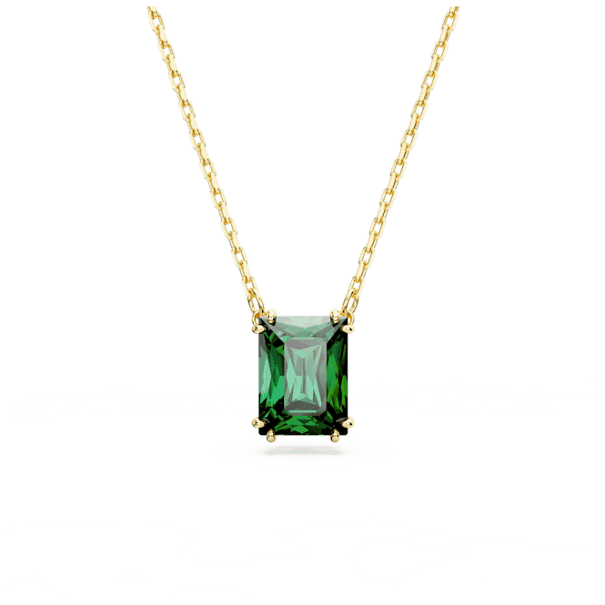 SWAROVSKI Matrix Green and Gold Tone Plated Pendant