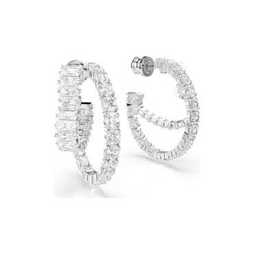 Matrix Mixed Cut Heart Hoop Earrings