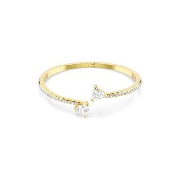 Mesmera Gold Tone Heart Bangle