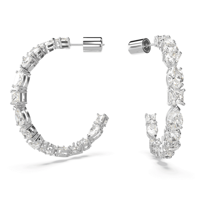 SWAROVSKI Mesmera White Hoop Earrings