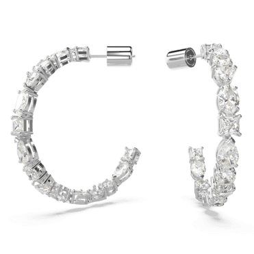 Mesmera White Hoop Earrings