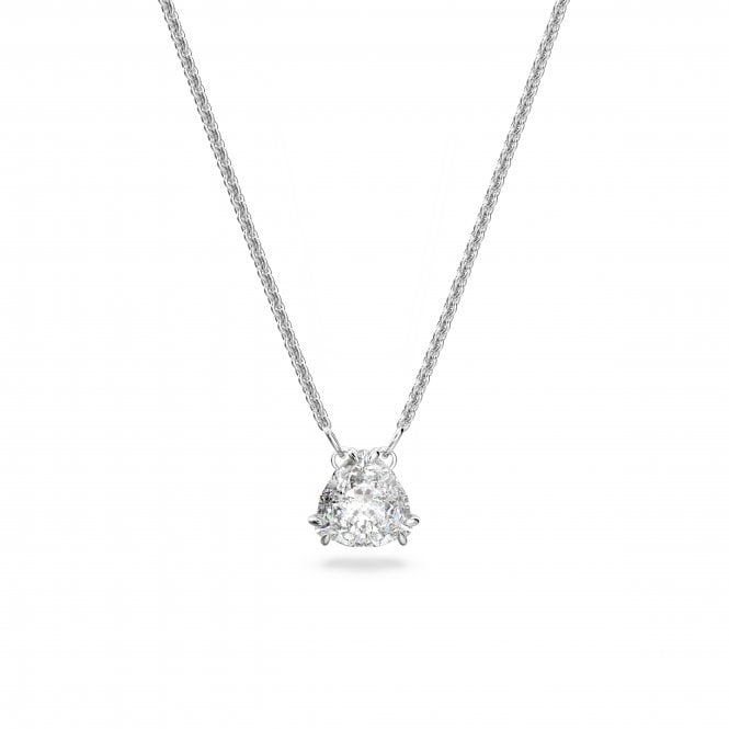 SWAROVSKI Millenia pendant, Trilliant cut crystal, White, Rhodium plated.