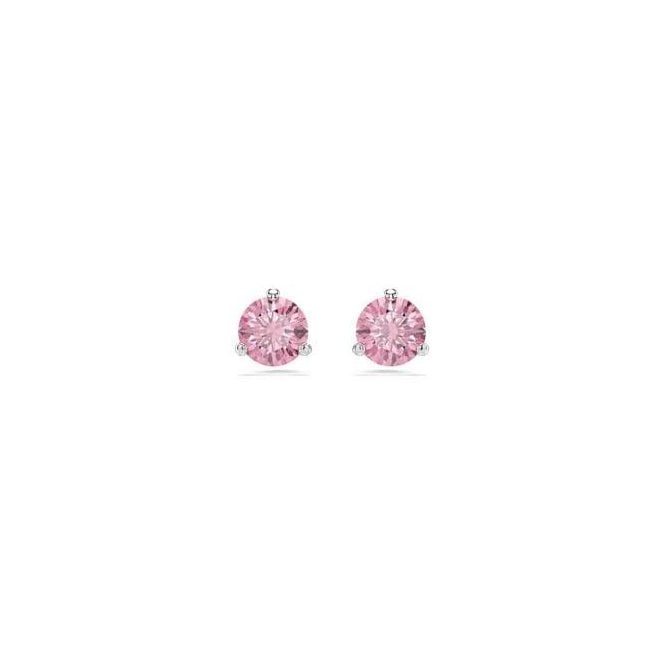SWAROVSKI Solitaire Pink Stud Earrings