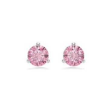 Solitaire Pink Stud Earrings