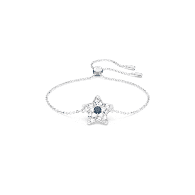 SWAROVSKI Stella bracelet, Star, Blue, Rhodium plated
