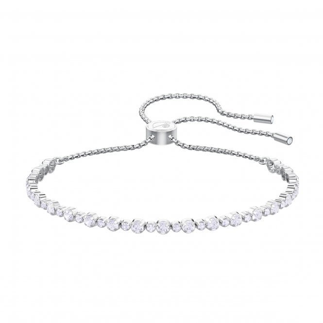 SWAROVSKI Subtle Bracelet, White, Rhodium plated