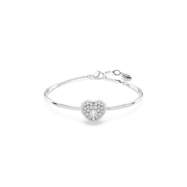 White Hyperbola Heart Bracelet