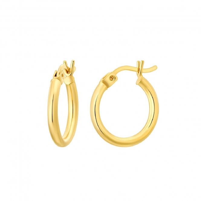 THE HOOP BAR Classic Gold Plated 15mm Round Hoops