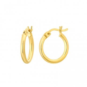 Classic Gold Plated 15mm Round Hoops
