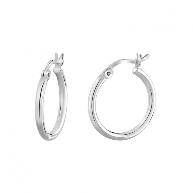 THE HOOP BAR Classic Silver 25mm Round Hoops