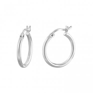 Classic Silver 25mm Round Hoops