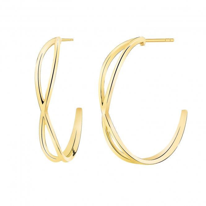 THE HOOP BAR Gold Plated Kiss Hoops