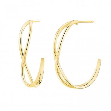 Gold Plated Kiss Hoops