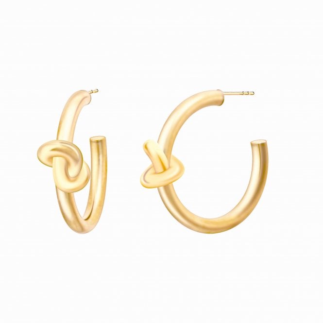 THE HOOP BAR Gold Plated Knot Hoops
