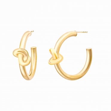 Gold Plated Knot Hoops