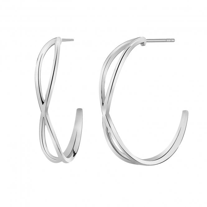 THE HOOP BAR Silver Kiss Hoops