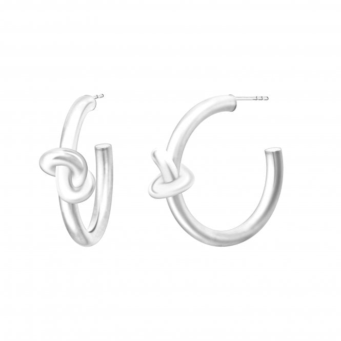 THE HOOP BAR Silver Knot Hoops