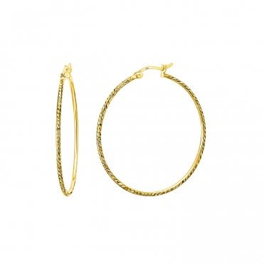 Twist Gold 35mm Hoops
