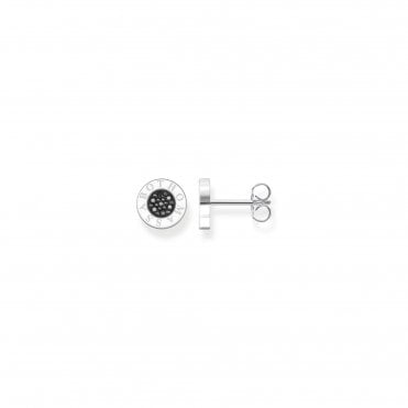 Black Pave Ear Studs
