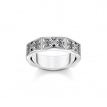 Black Stones Silver Ring