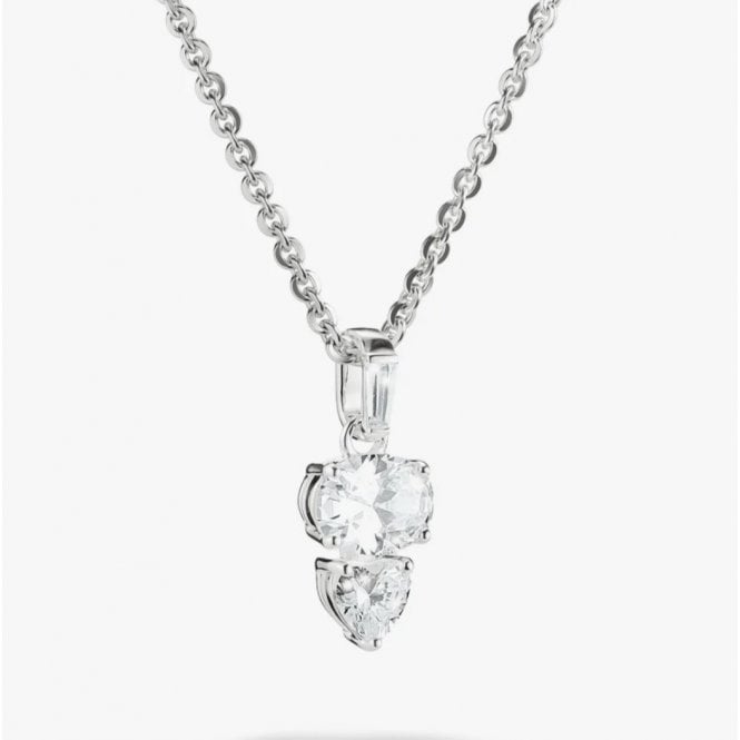 THOMAS SABO Bold Elegance Silver Oval & Heart Zirconia Necklace