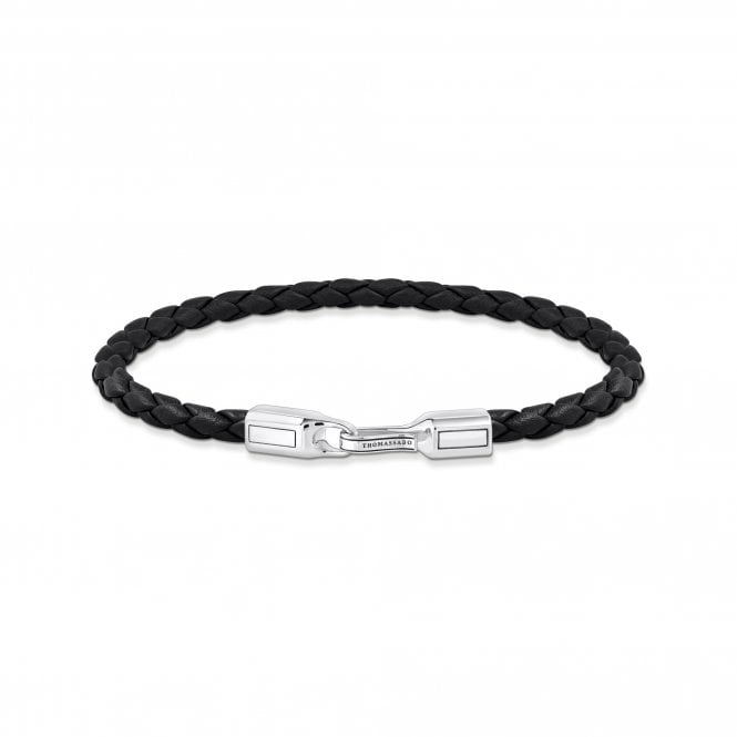 THOMAS SABO Braided Black Leather Bracelet