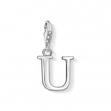 Charm pendant letter U