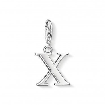 Charm pendant letter X