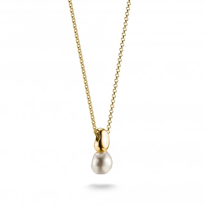 THOMAS SABO Gold-Plated Pearl Pendant Necklace