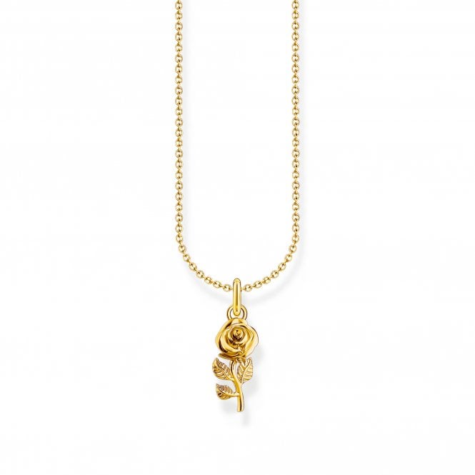 THOMAS SABO Gold Plated Rose Necklace