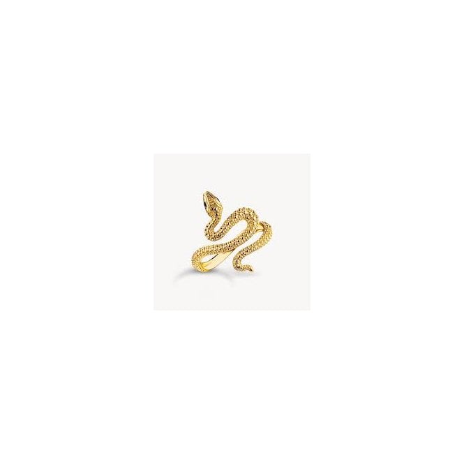 THOMAS SABO Gold Plated Tempting Romance Snake Ring
