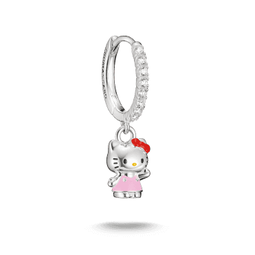 Hello Kitty Pink Single Hoop Earring