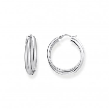 Intertwined Silver Creoles