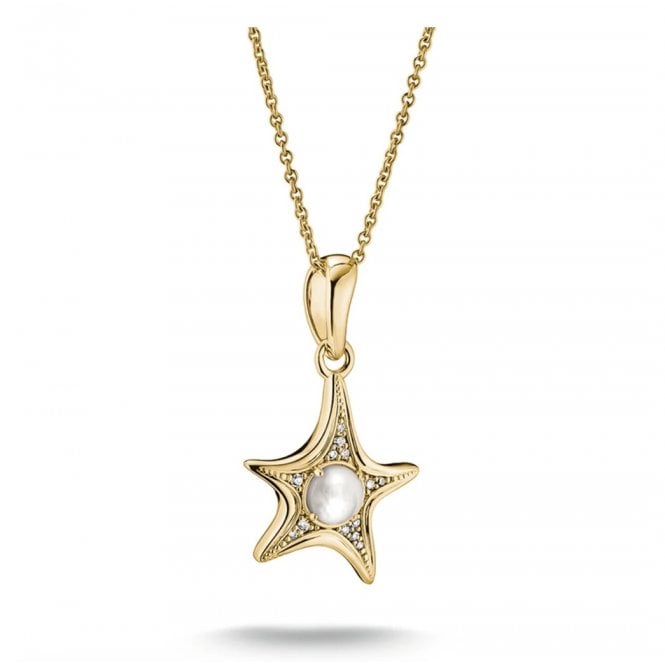 THOMAS SABO Mother of Pearl Starfish Gold Plated Necklace
