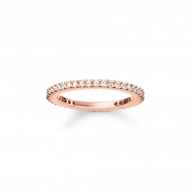 THOMAS SABO Rose Gold Eternity Pave ring