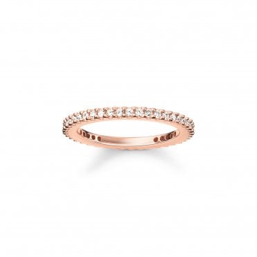 Rose Gold Eternity Pave ring