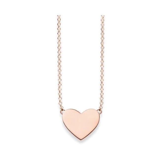 THOMAS SABO Rose Gold Plated Sterling Silver Glam & Soul Heart Necklace