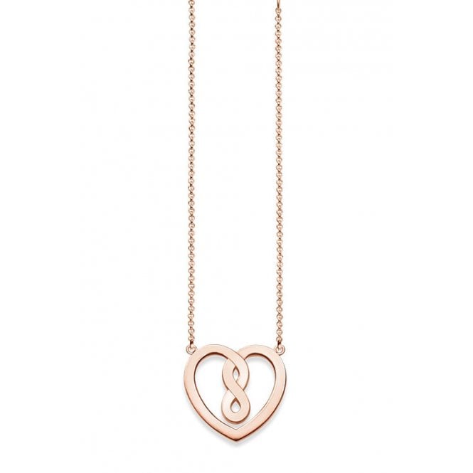 THOMAS SABO Rose Gold Plated Sterling Silver Heart Necklace