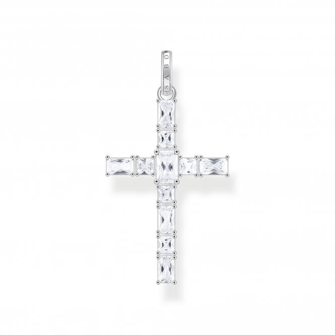 THOMAS SABO Silver Cross Pendant with White Zirconia