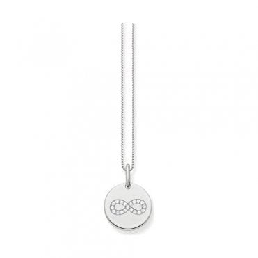 Silver Infinity Disc Pendant